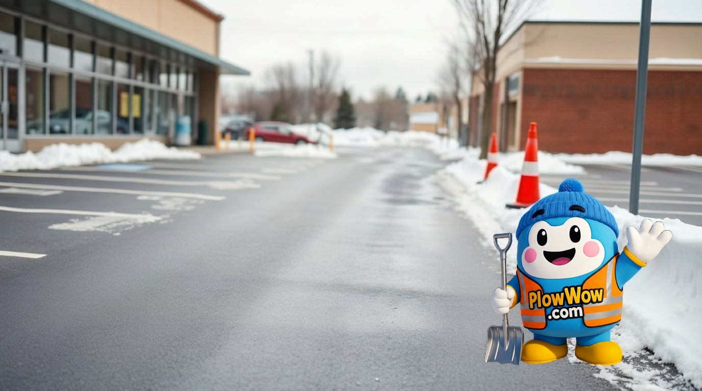 PlowWow editorial illustration for surrey snow plowing: keep commercial sidewalk access open